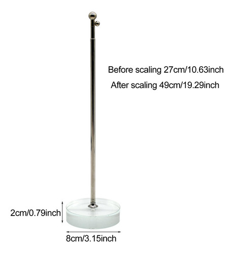 Table Flag Stand Home Conference Room 9.5cmx9.5cmx27cm White