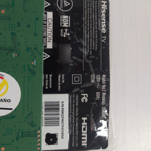 T-com Para Pantalla Hisense 55a6h (Usado)