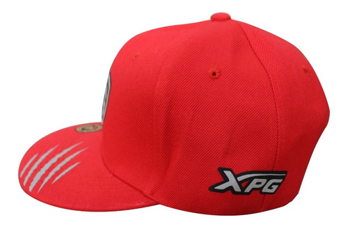 Imagen 2 de 4 de Gorra Supergamer Dragon Grizzly Roja Plana Snapback Unitalla