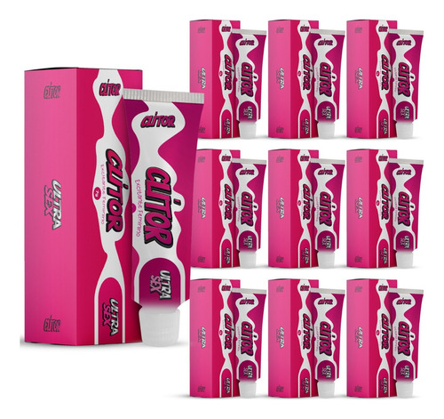 Kit Gel Excitante 10 Clitor Feminino Facilitador De Orgasmos Sabor Neutro