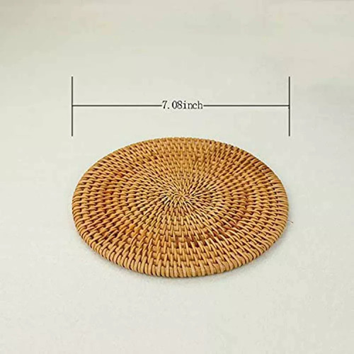 8 Piezas De Salvamanteles De Mimbre For Platos Calientes, C