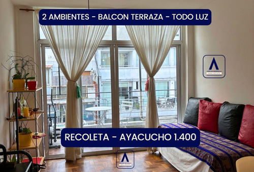 2 Ambientes Balcon Terraza Luminoso Ayacucho 1400 Recoleta