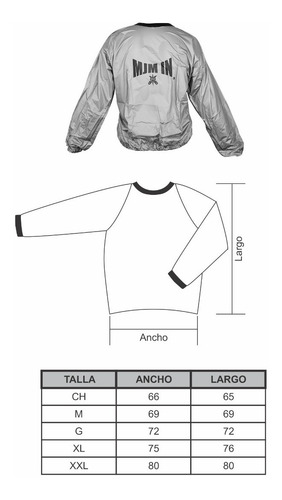 Imagen 2 de 5 de Sudadera Térmica Reductivo Para Sudar Unisex Mjm In