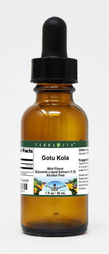 Terravita Extracto Líquido Gotu Kola Menta 1oz X3