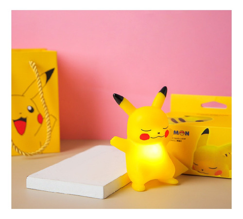 Juguete Pikachu Lampara Led - Pokémon Mesita De Luz! Power