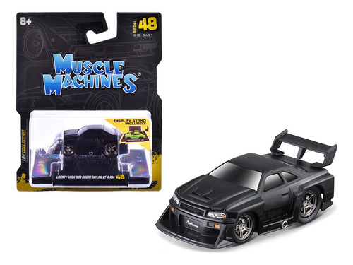 Toyota 1997 Supra Mk4 Con Base 1/64 Muscle Machines Color Negro