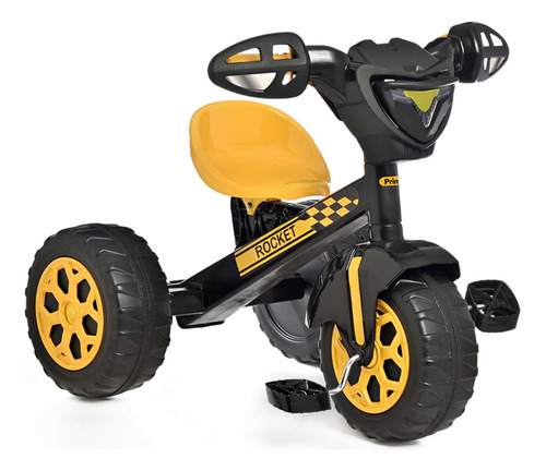 Triciclo Para Niño Prinsel Rocket Boy Color Negro Y Amarillo