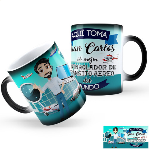 Taza Mágica Controlador Aereo Ab Calidad