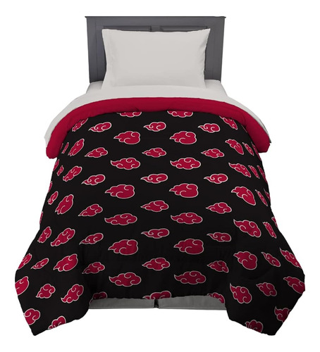 Franco Naruto Anime Akatsuki Red Cloud Pattern Bedding Soft 