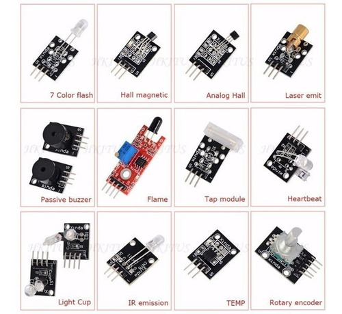 37 Sensores Kit Arduino Raspberry Keyes Aprendizaje Principi