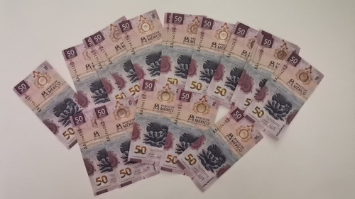 Nuevo Billete De 50 Pesos Famila G Serie Aa Banco De Mexico