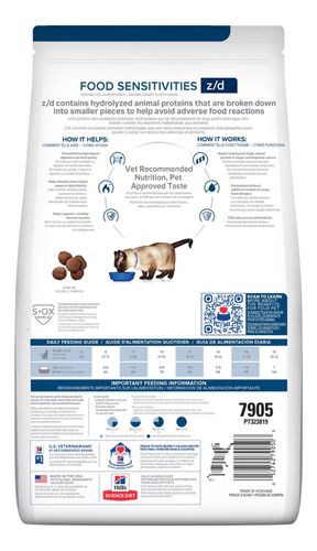Hill's Z/d Food Sensitivities Para Gato Con Alergias 1.81kg
