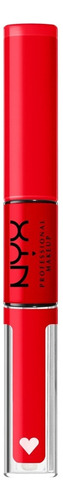 Labial Líquido Nyx Shine Loud De Larga Duración Acabado Brilloso Color REBEL IN RED