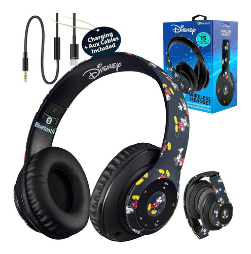 Disney Mickey Mouse - Auriculares Bluetooth Sobre La Oreja,