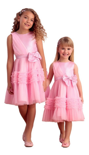 Vestido De Festa Infantil Rosa Cuddly Petit Cherie 22168