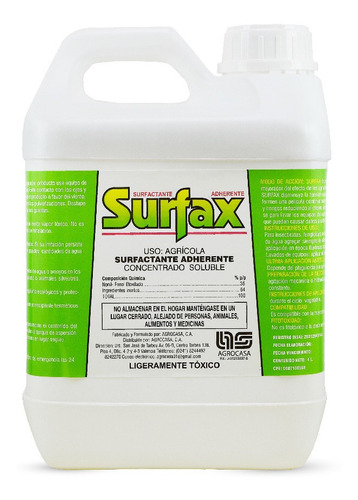 Surfax Surfactante Adherente De Uso Agricola X 4 L