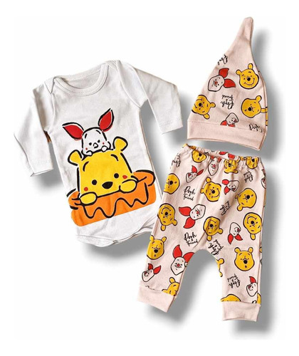 Set Conjunto  Winnie Pooh Manga Larga