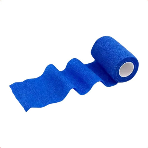 Pack X2 Venda Cohesiva Elástica 5cmx4,5m Venda Autoadherente Marin Vendas Adhesivas Color Azul Perfectas Para Rehabilitacion Esguinces Fracturas, Vendas Uso Deportivo Color Azul Vendas Elasticas