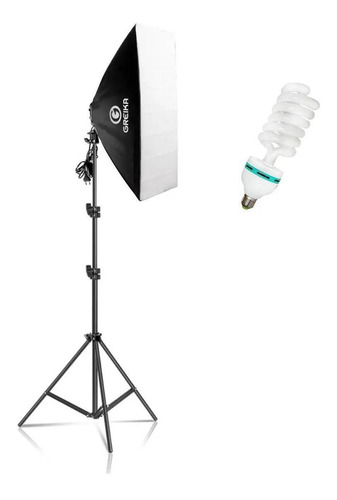 Kit Estudio Softbox 50x70 + Tripe 2m + Lampada 110v