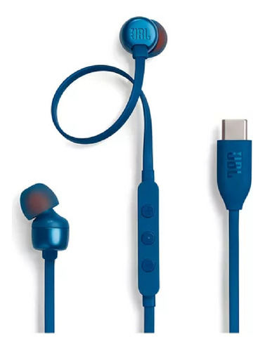 Fone De Ouvido Com Microfone Jbl Tune 310c C/fio Azul