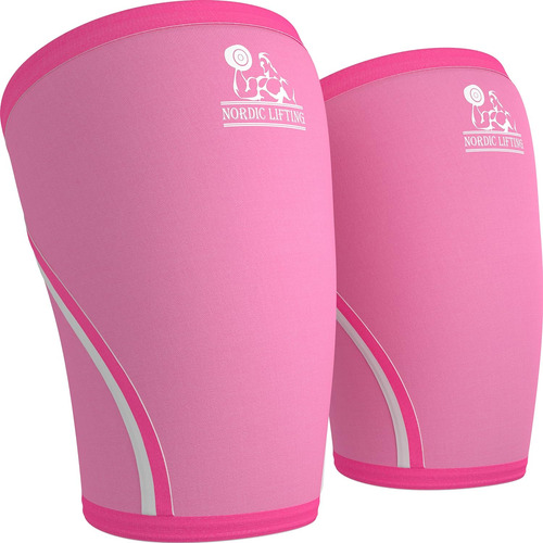 Knee Sleeves Xlarge - Pink Bundle With Super Heavy Duty Wris