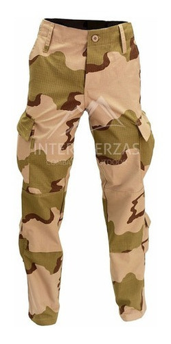 Pantalon Militar Tactico Camuflado Desert 3 Col Antidesgarro