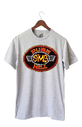 Remera Nock Tributo Skateboards 80s Sims Pure 100 % Algodon