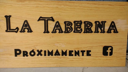 Letrero 2d En Triplay De 5.5mm Y Letras De Mdf Pintado