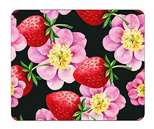 Mouse Pad Artist Series: Flores De Fresas Y Naturaleza