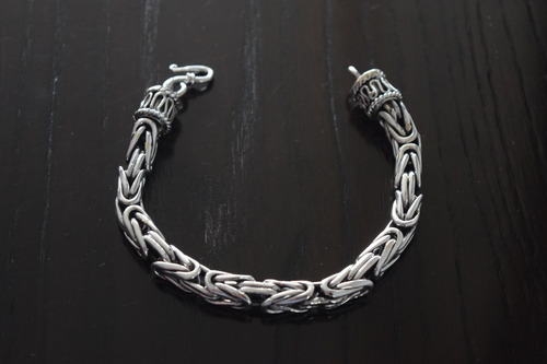 Pulsera Bali Gruesa De Plata Ley .925 Para Caballero