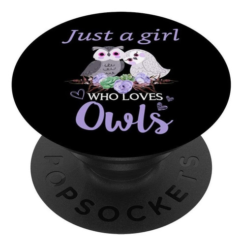 Just A Girl Who Loves Owls Cute Purple Owl Twins Lover Birds