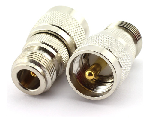 Maxmoral 2pcs Uhf Macho Hembra Conector Rf Adaptador Coaxial