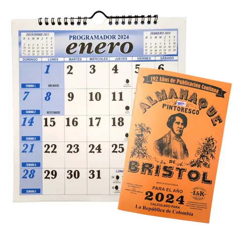 Calendario Programador + Almanaque Pintoresco Bristol 2024
