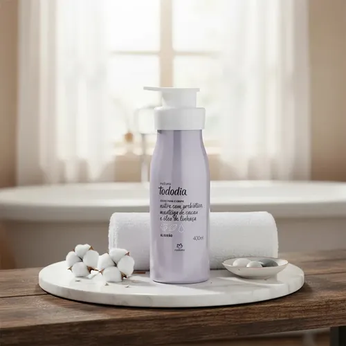 Natura Tododia Algodão 400ml ボディクリーム Natura Creme Corporal Tododia Algodão 400ml | MercadoLivre