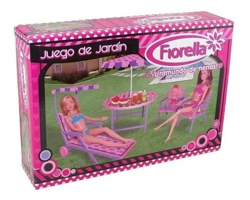 Set Juego De Jardín Reposeras Para Muñecas Juguetes