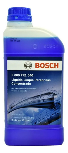 Líquido Limpiaparabrisas Concentrado Bosch X 1 Litro