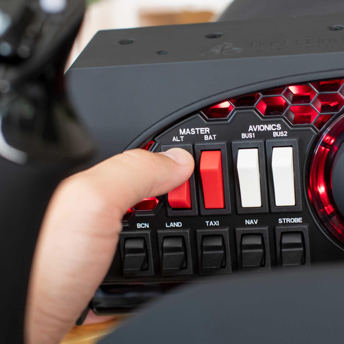 Flight Controls Honeycomb Alpha Yoke Con Panel De Interrupto