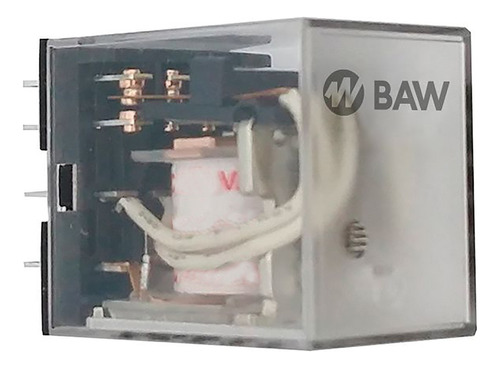 Rele Auxiliar 4 Contactos Baw Extraíble 5amp Bobina 24 Volt