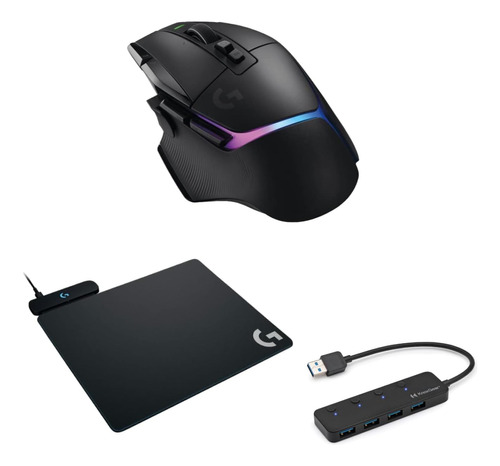 Paquete Mouse Inalámbrico Juegos Logitech G502 X Plus Con Y