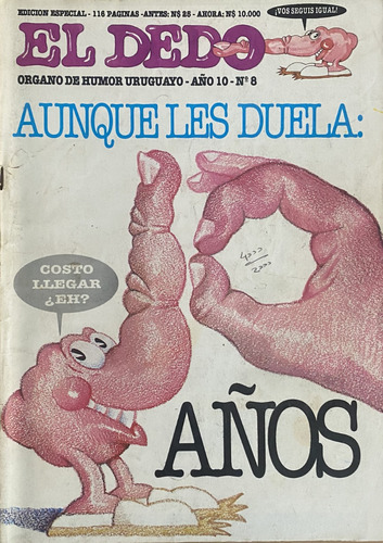 El Dedo Nº 8 , Humor Uruguayo 1992, 116 Pág Cr04b3