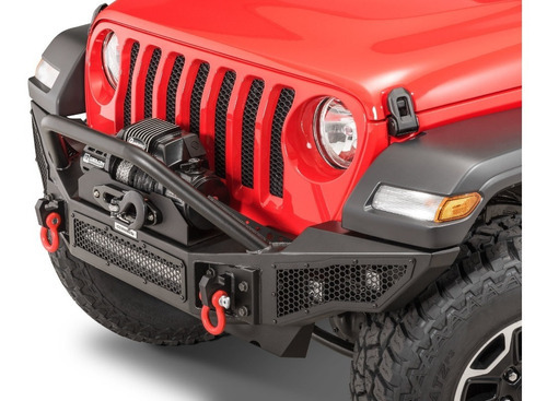 Imagen 3 de 5 de Defensa Delantera Rockline Full Jeep Wrangler 2007/2018 Color Negra