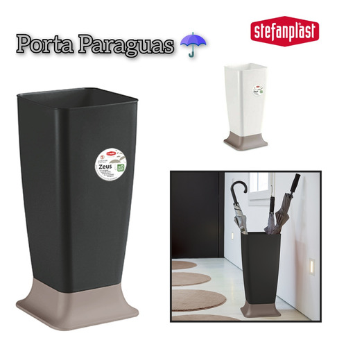 Porta Paraguas Paragüero Plástico Moderno 25x25x55cm (h)