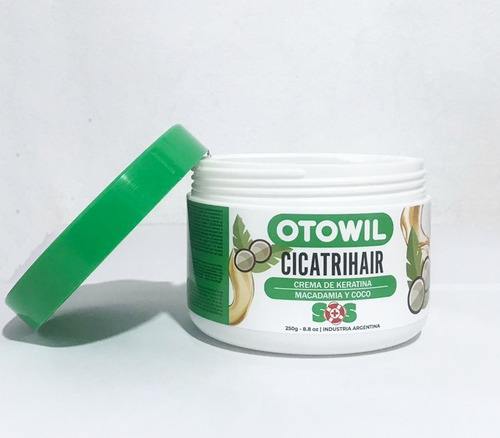 Imagen 4 de 8 de Baño De Crema Cicatrihair Keratina, Macadamia Y Coco X 250gr Otowil Cicatrihair Máscara Nutrición - 1 - Unidad - 1 - 250 g - 250 mL