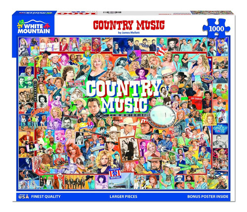 White Mountain Puzzles Música Country, Puzzle De 1000 Piezas