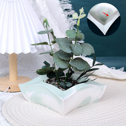 De Planta De Resina Cuadrada Grande Diy, Cuadrados De