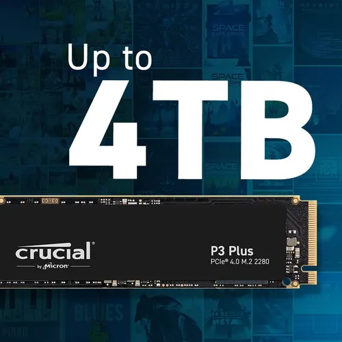 Ssd Crucial P3 Plus Pcie Gen4 De 1 Tb, Nand Nvme M.2