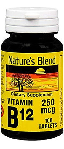 Nat B Vitamina B-12 Tb 250mcg 100