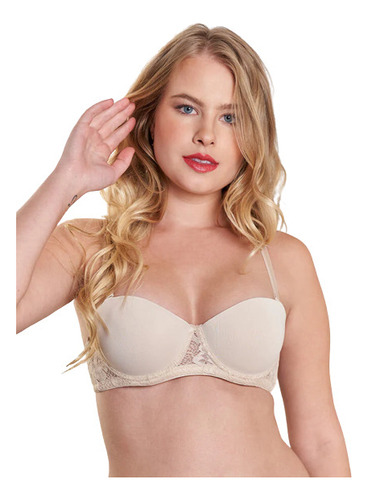 Sosten Strapless Microfibra Encaje Baziani 3891