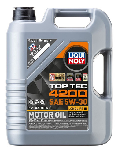 Aceite De Motor Sintético Liqui Moly Top Tec 4200 5w-30