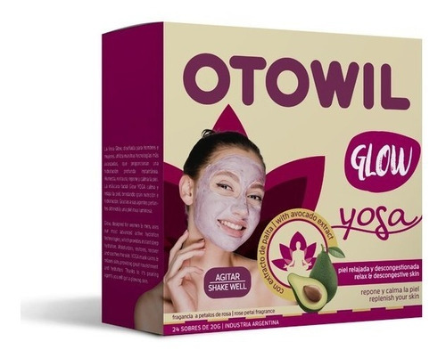 Mascarilla Facial Glow Otowil Yoga Hidratante Relajante X24